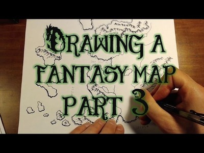 Drawing a Fantasy Map (part 3) - Rivers, Lakes, & Sea
