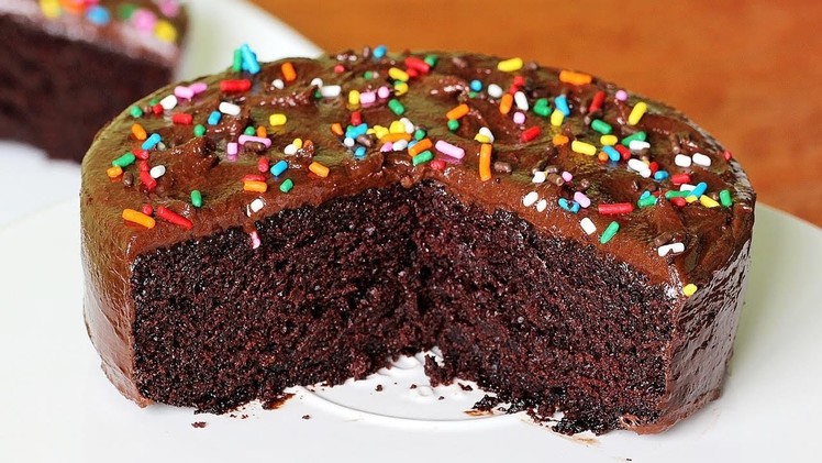 Eggless chocolate cake recipe | How to make chocolate cake without eggs