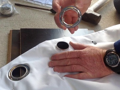 How to attach eyelets into curtains