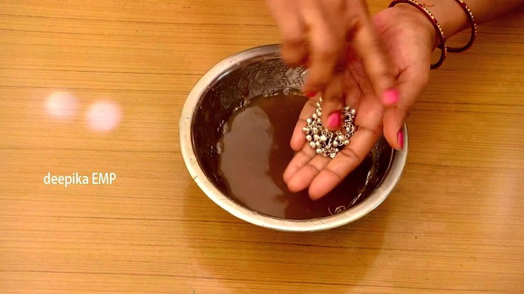 How to clean silver jewelry at Home In Few Seconds || Deepika Recipes