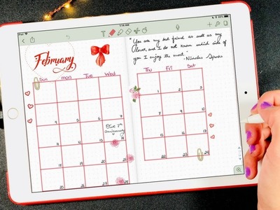 How to Draw a Calendar on Your Digital Planner