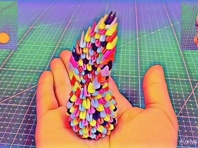 How to make 3d origami very small Vase