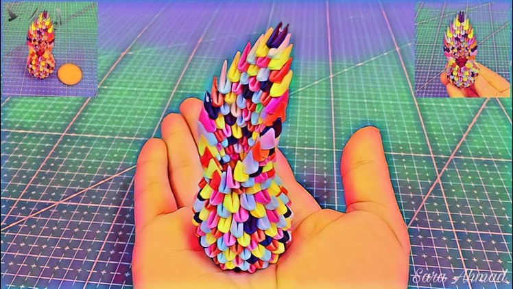 How to make 3d origami very small Vase