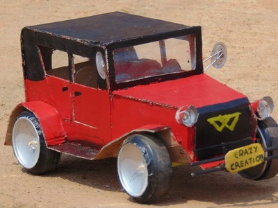 How to make  99- Years Old Car I spend 15 Minutes To Make with cardboards-crazy creation