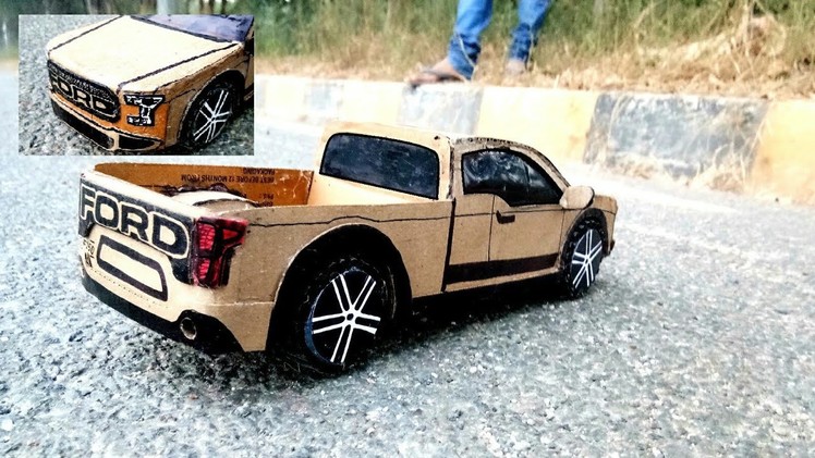 How to make a Car ( FORD TRUCK F150) AMAZING DIY RC TRUCK, HOW TO MAKE A CARDBOARD MINI TRUCK