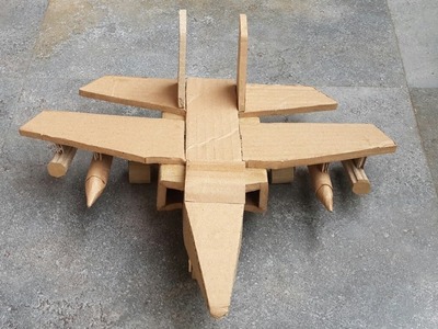 How to make a plane ( fighter plane) Amazing cardboard toy