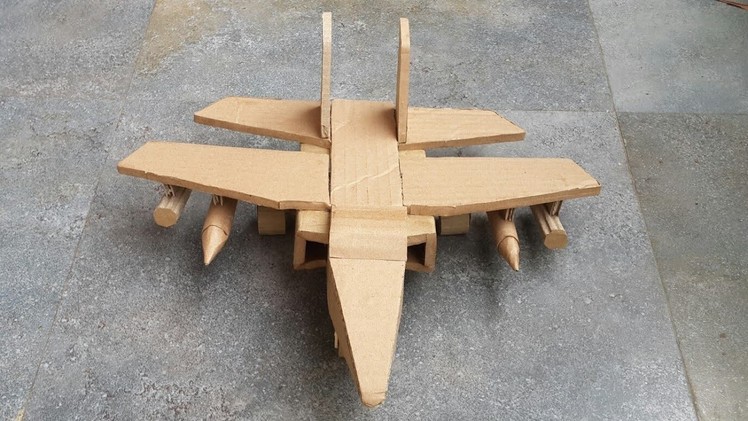 How to make a plane ( fighter plane) Amazing cardboard toy