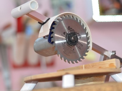 How to make a Powerful Miter Saw using a 12v DC Motor