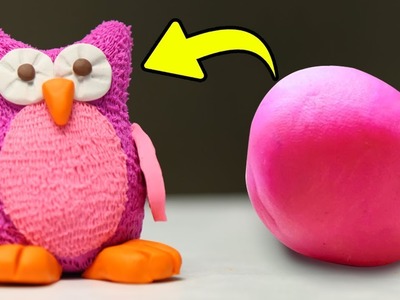 How To Make An Owl with Play Doh | Play Doh Learning Videos For Kids | DIY Owl Making | Easy DIY