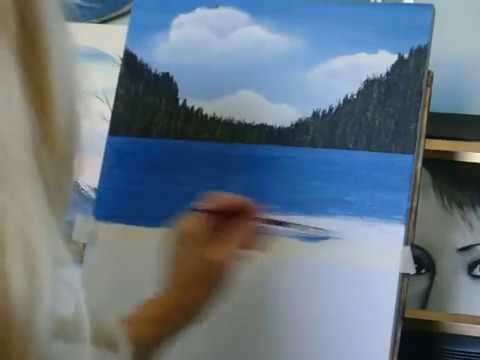 How to paint water, how to with acrylic paint lesson 4 easy technique for the beginner!