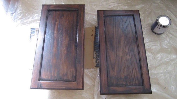 How to stain a cabinet with General Finishes Gel Stain from decorsauce.com