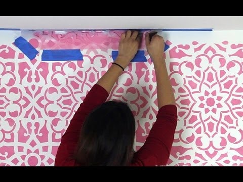 How to Stencil into Corners and Edges of Wall, Ceiling Line, and Floor Line