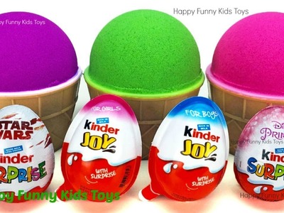 Kinetic Sand Ice Cream Cups Kinder Surprise Eggs Disney Princess Kinder Joy Barbie Chupa Chups Yowie