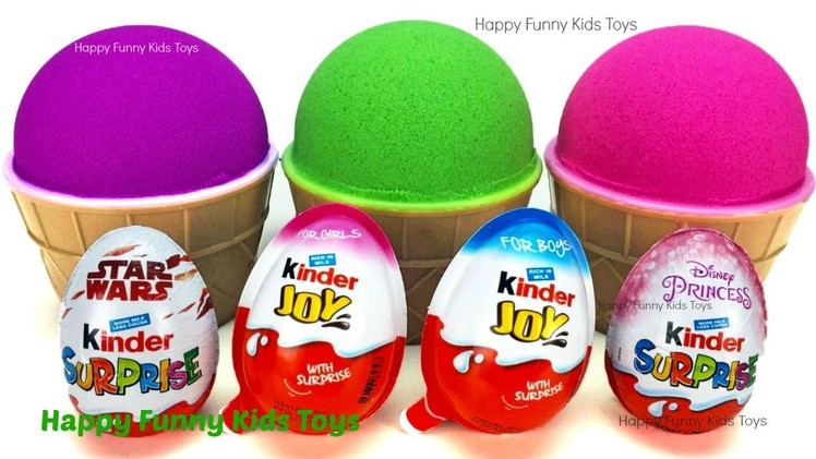 Kinetic Sand Ice Cream Cups Kinder Surprise Eggs Disney Princess Kinder Joy Barbie Chupa Chups Yowie