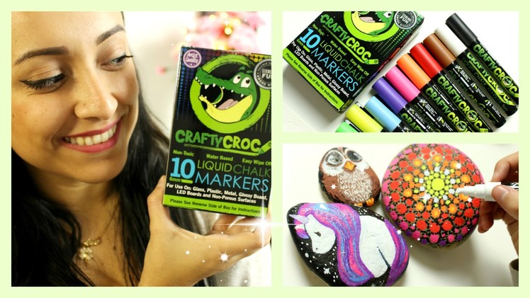 Let's Try Crafty Croc Liquid Chalk Markers on STONES!!! | DebbyReview