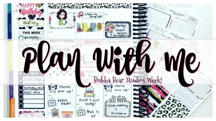 Plan With Me - Bubba Bear Studios Week | Erin Condren Life Planner