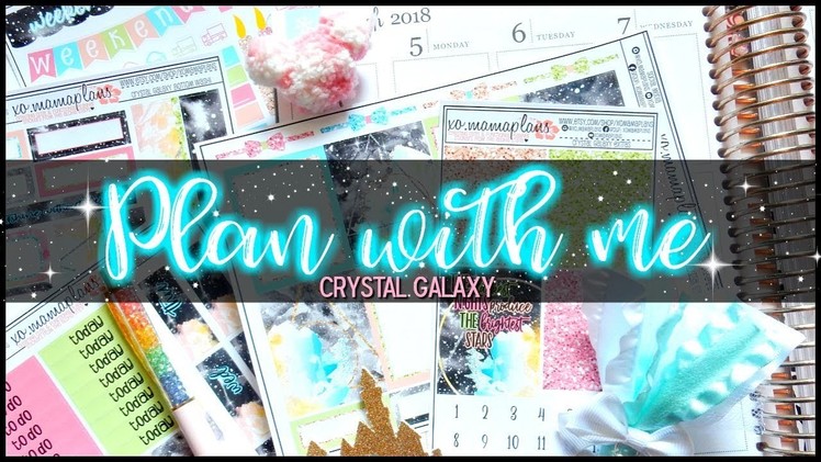 Plan with me in my Erin Condren Life Planner | Crystal Galaxy