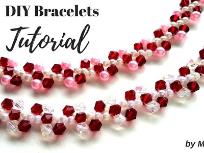Simple and easy beaded bracelets.  Easy tutorial for beginners.  DIY gift idea