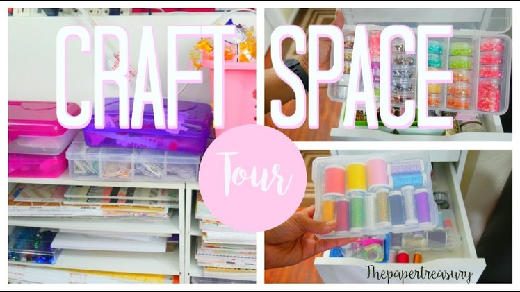SMALL CRAFTY SPACE TOUR.ORGANIZATION IDEAS FOR YOUR CRAFT STASH