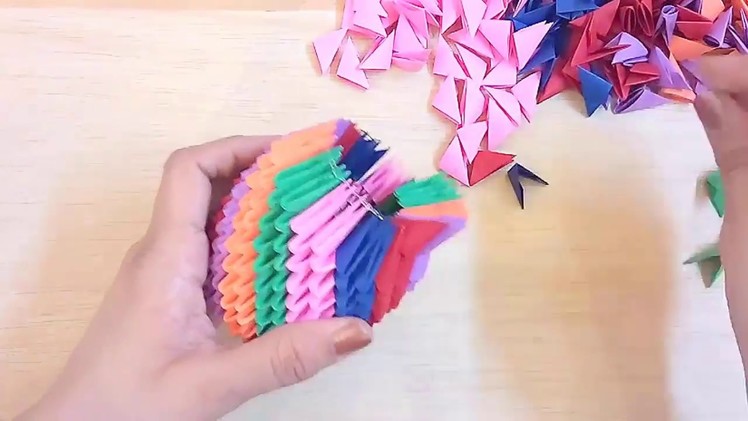 3D Origami Vase DIY Crafts - Do it Yourself Tutorial Instructions