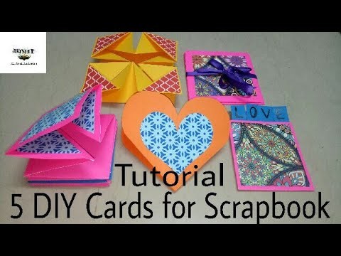 5 DIY Cards Tutorial For Scrapbook
