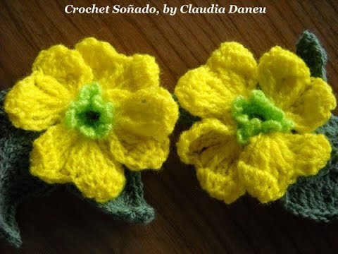 "BASKET OF GOLD" CROCHET FLOWER. "CESTO DE ORO" FLOR CROCHET