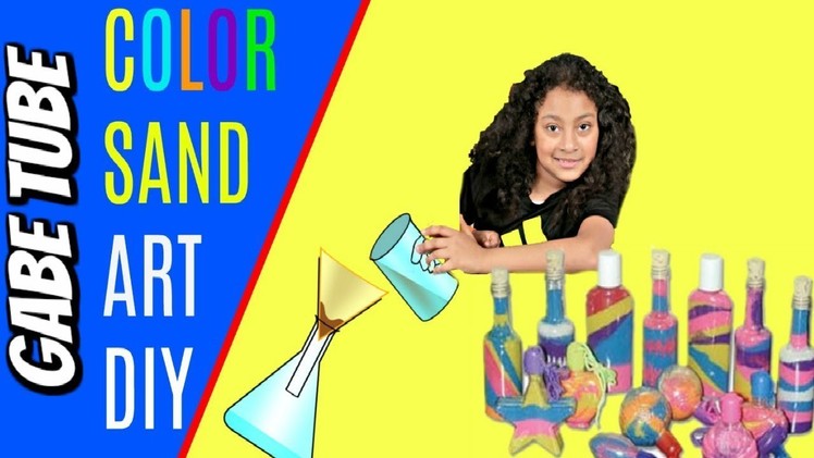 BOTTLE SAND ART FOR KIDS DIY TUTORIAL Gabe Tube TV
