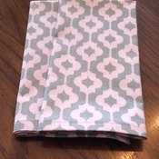 Cloth Dinner Napkins - Pink and Gray Print - Eco Friendly - Handmade