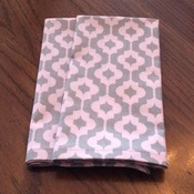Cloth Dinner Napkins - Pink and Gray Print - Eco Friendly - Handmade