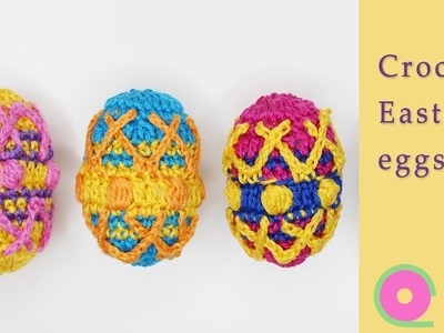 Colorful crochet Easter eggs