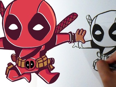 Cómo dibujar a Deadpool x Kawaii