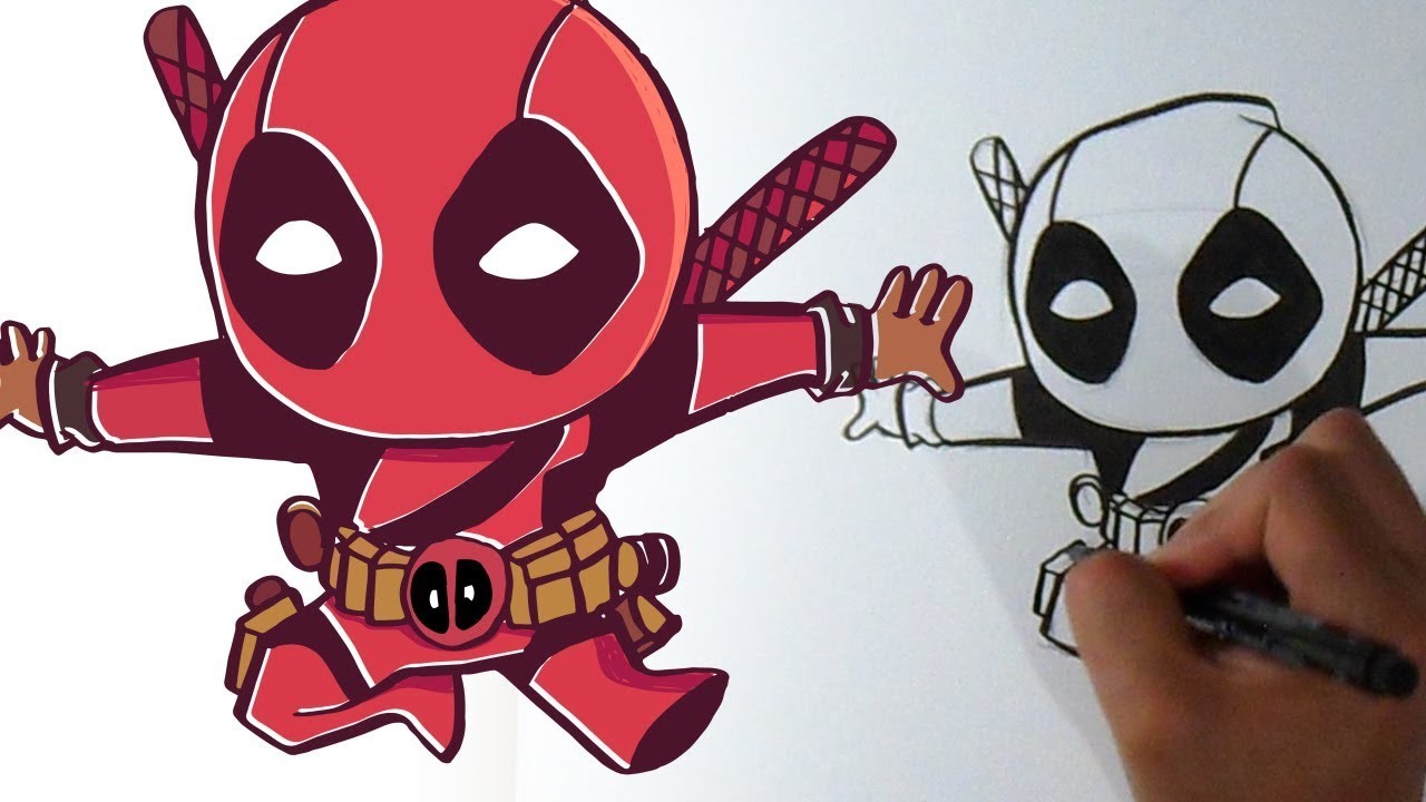 Cómo dibujar a Deadpool x Kawaii