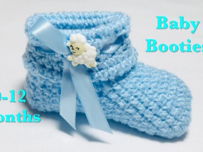 Crochet baby. boy. girl booties for 0-12 months - easy to make #123