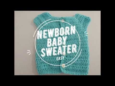 Crochet Baby Sweater Newborn Size