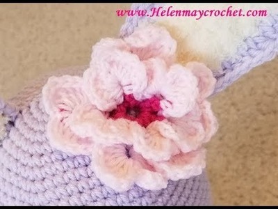 Crochet Double Cherry Blossom Flower DIY Video Tutorial