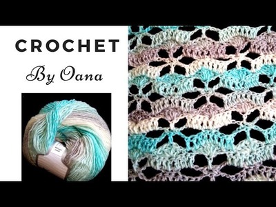 Crochet flowers stitch by Oana