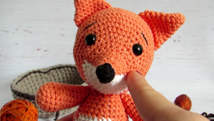 Crochet fox, handmade stuffed toy, Cozy House Shop