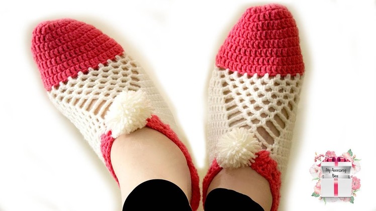 Crochet gift ideas | Easy to make cluster crochet slippers