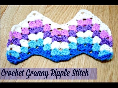 CROCHET:How to make a crochet granny ripple stitch |TheCrochetworld
