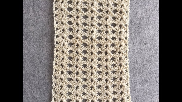 CROCHET Lace Shell Stitch #3  | One Row Repeat