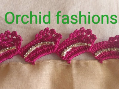 Crochet new slant design with flower (kannada version) - 30