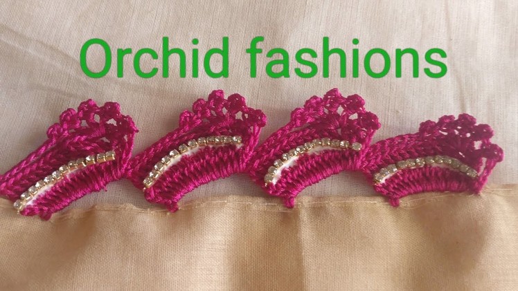 Crochet new slant design with flower (kannada version) - 30