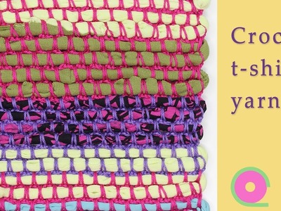 Crochet t-shirt yarn for a rug, bag or cushion