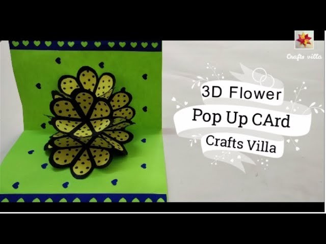 DIY-3D flower pop up card tutorial|crafts villa