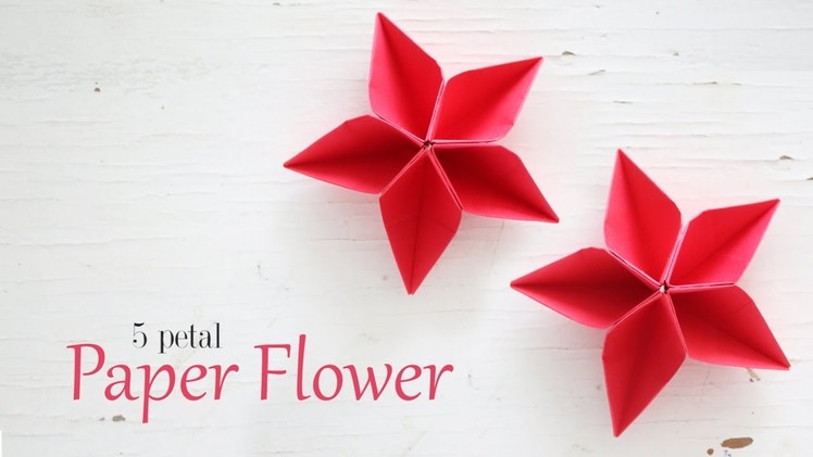 DIY 5 Petal Paper Flowers