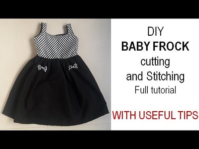 DIY  BABY FROCK cutting  and Stitching Full tutorial WITH USEFUL TIPS