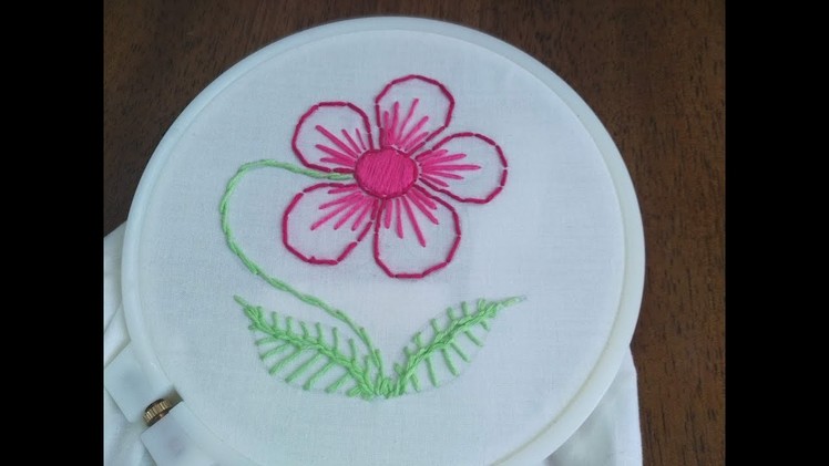 DIY - Embroidery Designs for Beginners - Embroidery Flowers +  Tutorial !