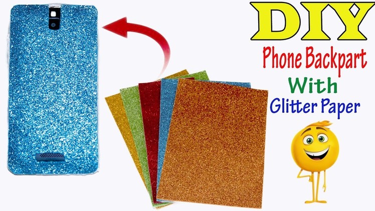DIY Glitter Clear Cell Case || Mobile Backpart || Nusrat DIY Crafts