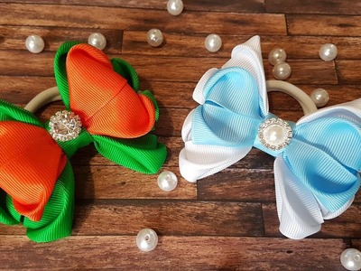 DIY.Grosgrain Ribbon Hair Bow.Tutorial.Kanzashi.Masna za djevojcice