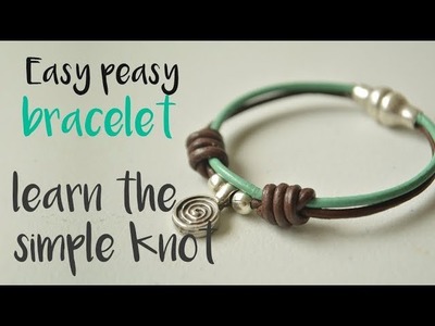DIY How to make a leather cord simple bracelet